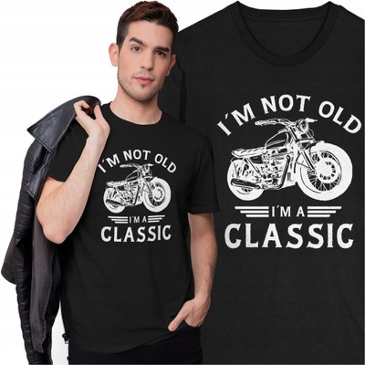 Koszulka dla Motocyklisty Mechanika Motor Motocykl Retro Vintage