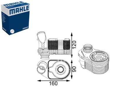 RADUADOR ACEITES FIAT DUCATO 2.3D 07.06- MAHLE  