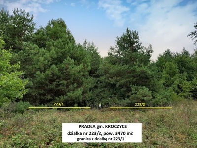 Działka, Pradła, Kroczyce (gm.), 3470 m²