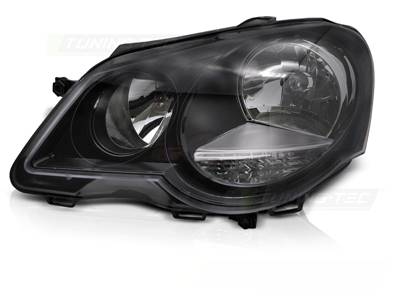 LAMP FRONT LAMP VW POLO 9N3 05-09 TYC BLACK LEFT  
