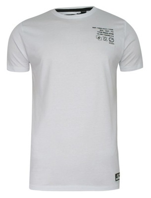 Biały Męski T-shirt z Nadrukiem Brave Soul XL