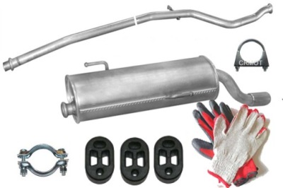 Peugeot 206 + 1,1 1,4 44-55kw труба средняя гаситель конечный фото №1