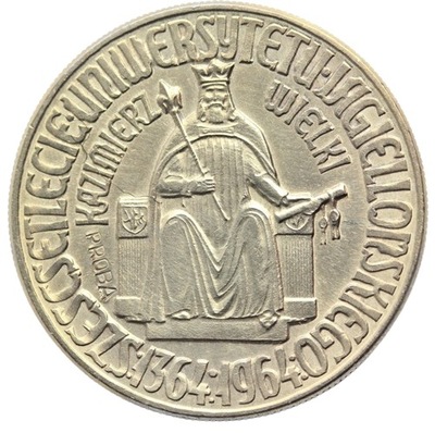 10 ZŁOTYCH POLSKA 1964 - KAZIMIERZ WIELKI - PRÓBA