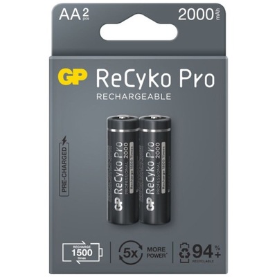 2 x akumulatorki GP ReCyko Pro AA R6 2000mAh