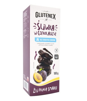 Śliwki Glutenex w czekoladzie 180 g