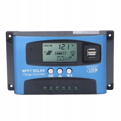 Solarny regulator ładowania MPPT 12V 24V LCD 50A