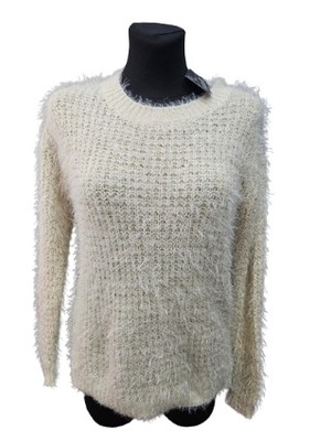 Primark sweter beżowy włochaty moherowy 36