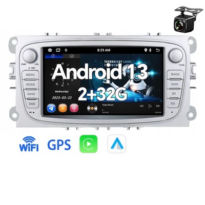 RADIO AUTOMOBILINIAI ANDROID DLA FORD FOCUS MONDEO C-MAX S-MAX GALAXY II KUGA 