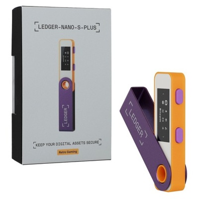 Ledger Nano S Plus bezpieczny portfel kryptowalut BTC ETH Retro Gaming