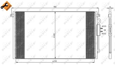 RADUADOR DE ACONDICIONADOR - CONDENSADOR EASY FIT 35448  