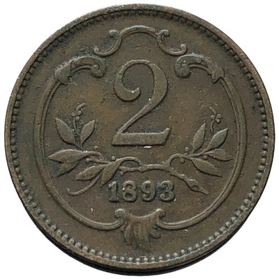 83674. Austria - 2 halerze - 1893r.