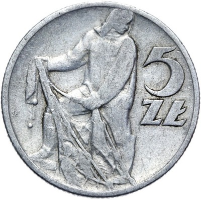 + Polska - PRL - 5 Złotych 1958 - RYBAK - STAN !