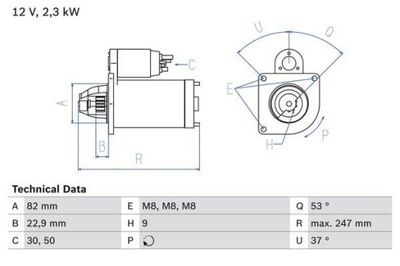 BOSCH 0 986 018 960 СТАРТЕР