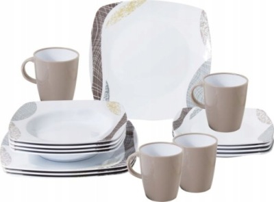 Zastawa obiadowa Melamine Set Khadì BRUNNER