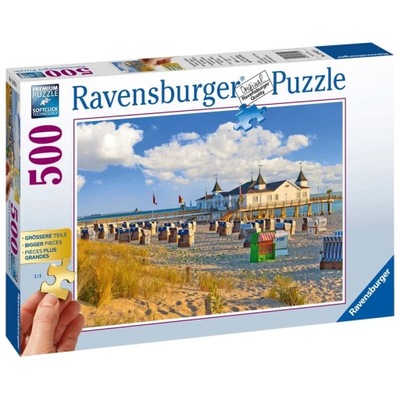 Ravensburger 2D puzzle pre seniorov: Ležadlá v Ahlbeck 500