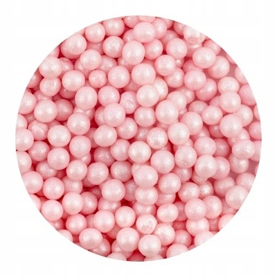 Posypka cukrowa perełki różowe śr. 4 mm
