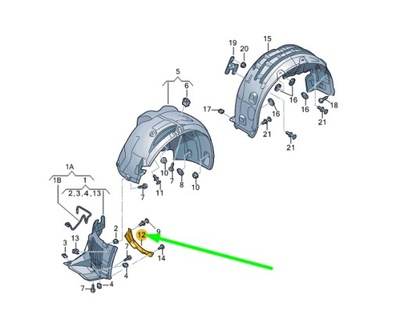 Audi rs6 c7 avant quattro передняя часть left wheel спойлер 4g0853887d фото №1