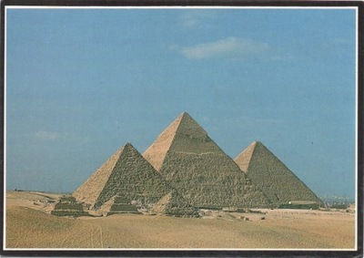 EGIPT - GIZA - PIRAMIDA - WIDOK Z ODDALI - 1990R