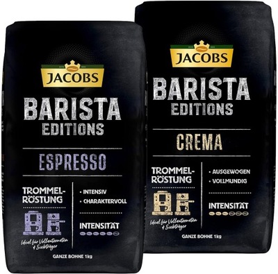 Kawa ziarnista JACOBS ZESTAW - BARISTA CREMA & ESPRESSO 2x 1kg