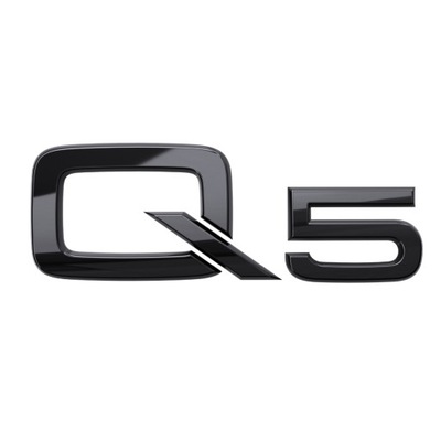 AUDI Q5 8R FY EMBLEMA INSIGNIA TAPA DE MALETERO PARTE TRASERA NEGRO !  