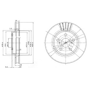 DISCOS DE FRENADO DELPHI BG3187  