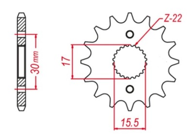 GROSSKOPF OFERTA ENGRANAJE PARTE DELANTERA 332 14 HONDA CR 80/85 '87-'07 (-1) (JTF  