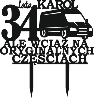 Topper na tort kierowca busa Ale wciąż na oryg cz.