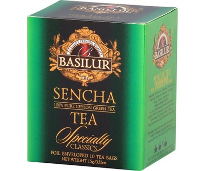 Herbata zielona BASILUR SENCHA ekspresowa CEJLOŃSKA - 10 x 1,5 g