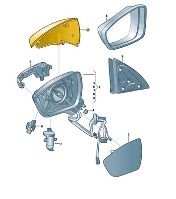 Корпус накладка зеркало skoda karoq левая gru фото №1