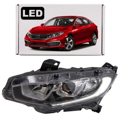 Honda civic x 2016-2019 sedan лампа передняя led левая 33150tbaa01 фото №1