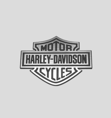 HARLEY-DAVIDSON naklejka emblemat 60x45mm *SREBRNA