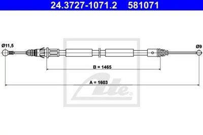 ATE 24.3727-1071.2 CIĘGŁO, ТОРМОЗ СТОЯНОЧНИЙ