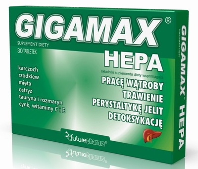 30 tabletek GIGAMAX HEPA suplement diety - karczoch