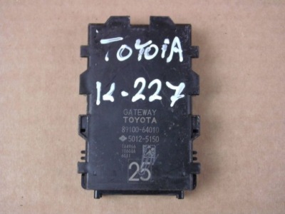 Toyota verso модуль бортовий комп'ютер блок керування шлюз 89100-64010 фото №1