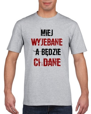 Koszulka męska Miej wyjebane a będzie Ci dane S