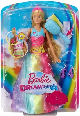 Barbie Lalka Magiczne Włosy Księżniczki Frb12