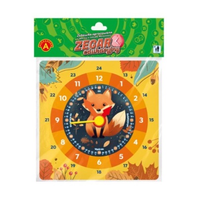 Zegar edukacyjny. Lisek.