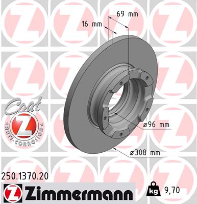 ZIMMERMANN 250.1370.20 ДИСК ГАЛЬМІВНИЙ