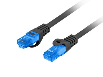 Kabel krosowy patchcord S/FTP kat.6A LSZH CCA czarny 0,5m