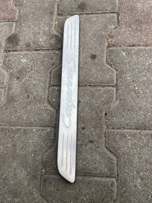 Porsche cayenne s 7p5 молдинг накладка порог перед фото №1