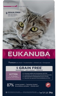 EUKANUBA Grain Free Kitten Karma Łosoś 2kg