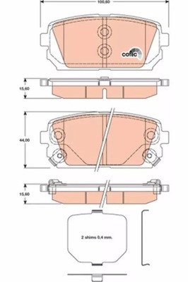 КОЛОДКИ HAM. KIA CARENS 2.0 05.06-