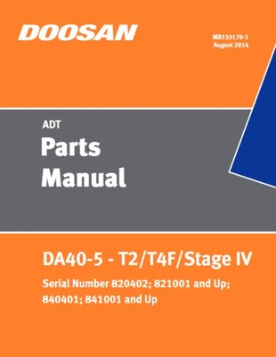 DOOSAN DA40-5 - T2/T4F/STAGE IV ADT PARTS MECÁNICA  