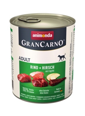 Animonda GranCarno Adult Jeleń + Jabłko 800g