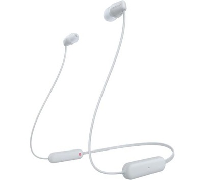 Słuchawki dokanałowe SONY WI-C100 Bluetooth 5.0 Białe bezprzewodowe