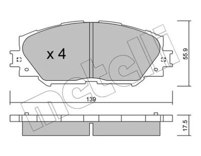 КОЛОДКИ HAM.TOYOTA RAV 4 06- 2,2 D-4D