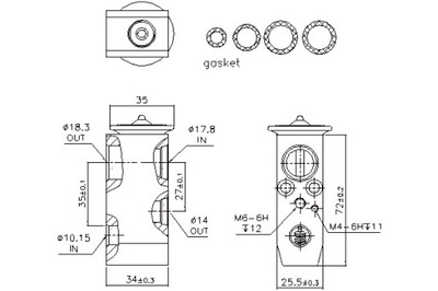 NISSENS VALVE EXPANSION AIR CONDITIONER INFINITI EX FX G M45 NISSAN 370Z  