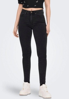 Jeansy skinny fit wysoki stan ONLY L/32