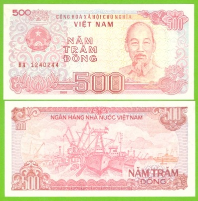 WIETNAM 500 DONG 1988 P-101 UNC