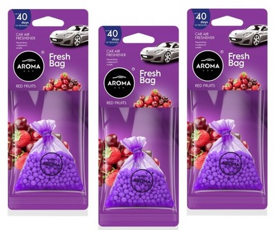 AROMA CAR ZAPACH DO COCHE ODSWIEZACZ SUJECIÓN FRESH BAG NUEVO RED FRUITS  